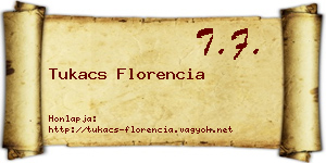 Tukacs Florencia névjegykártya